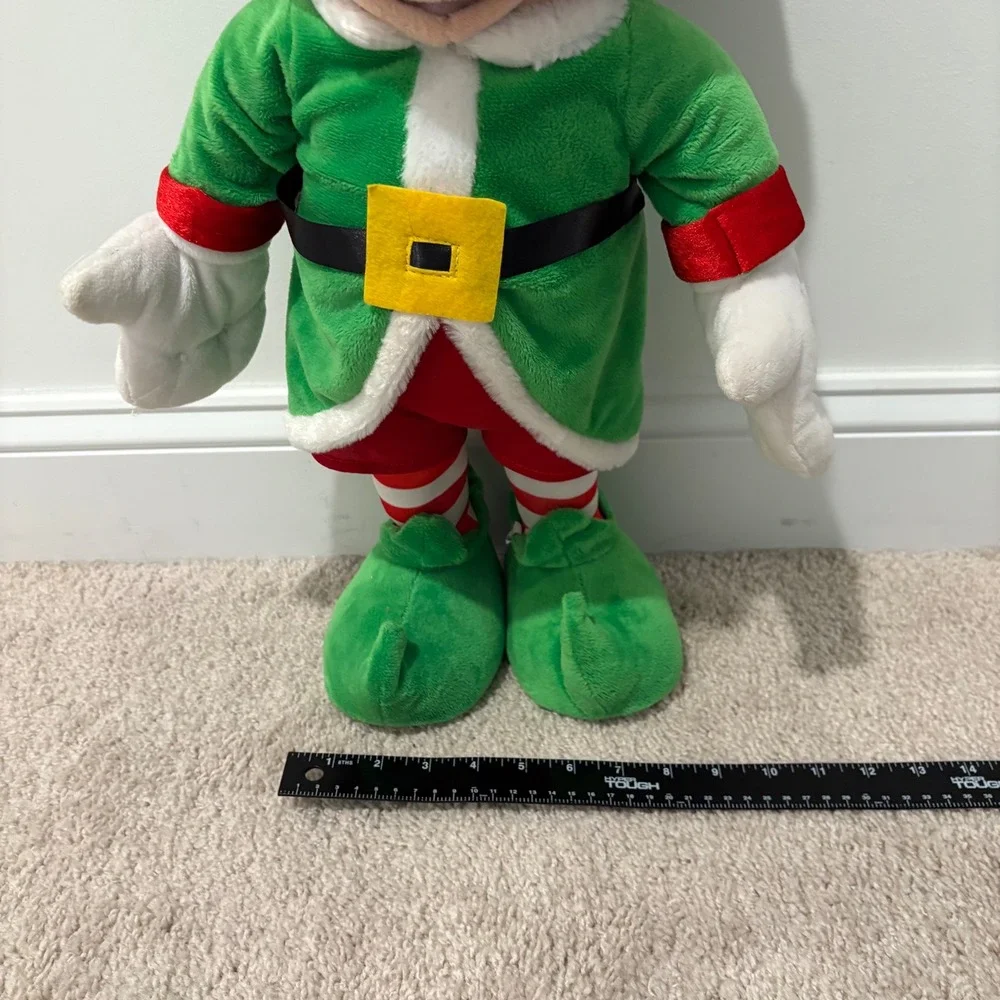 Gemmy Disney Mickey Mouse‎ Elf Standing Porch Greeter Plush 22